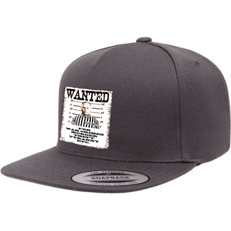 Wanted Dead Or Alive Putin War Crimes 5 panel snapback cap by halahbohk | Artistshot