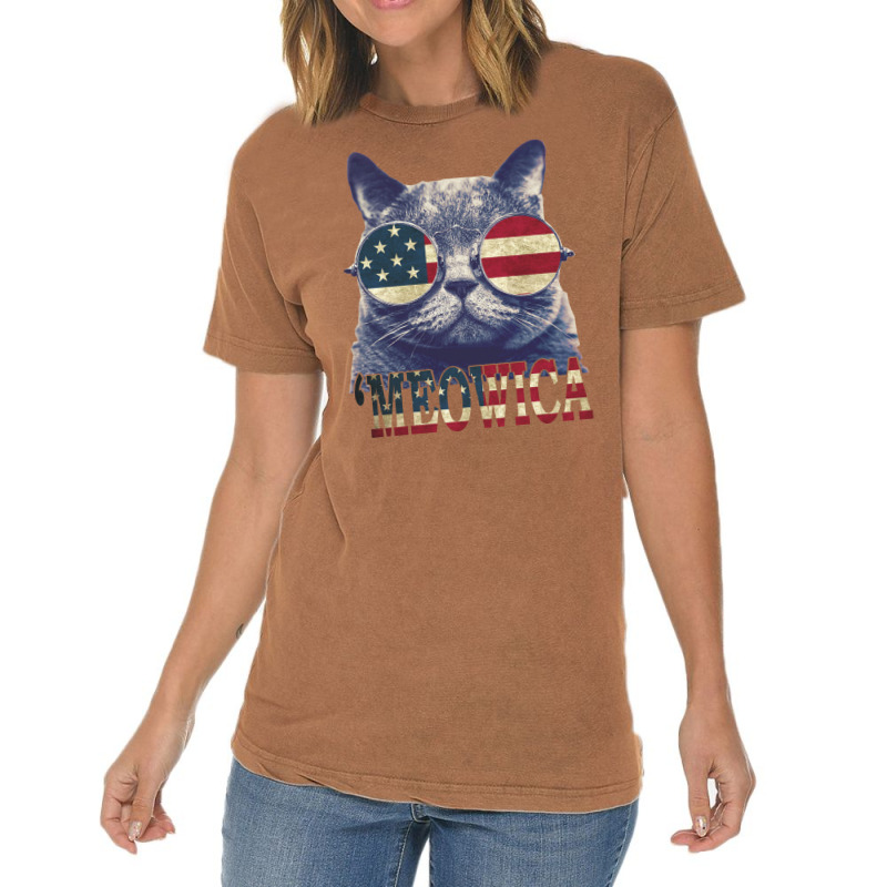 4th Of July Tshirt Cat Meowica Vintage T-shirt | Artistshot