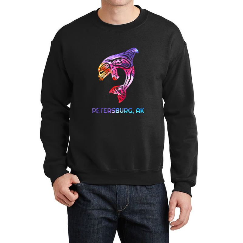 Petersburg Alaska Native American Indian Orca Killer Whale Raglan Base Crewneck Sweatshirt by ThienThuong | Artistshot