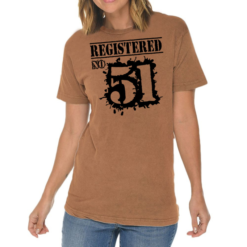 Registered No 51 Vintage T-shirt | Artistshot