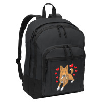 Bedouin Sheepdog T  Shirt Canaan Dog With Stuffed Animal And Hearts T Basic Backpack | Artistshot