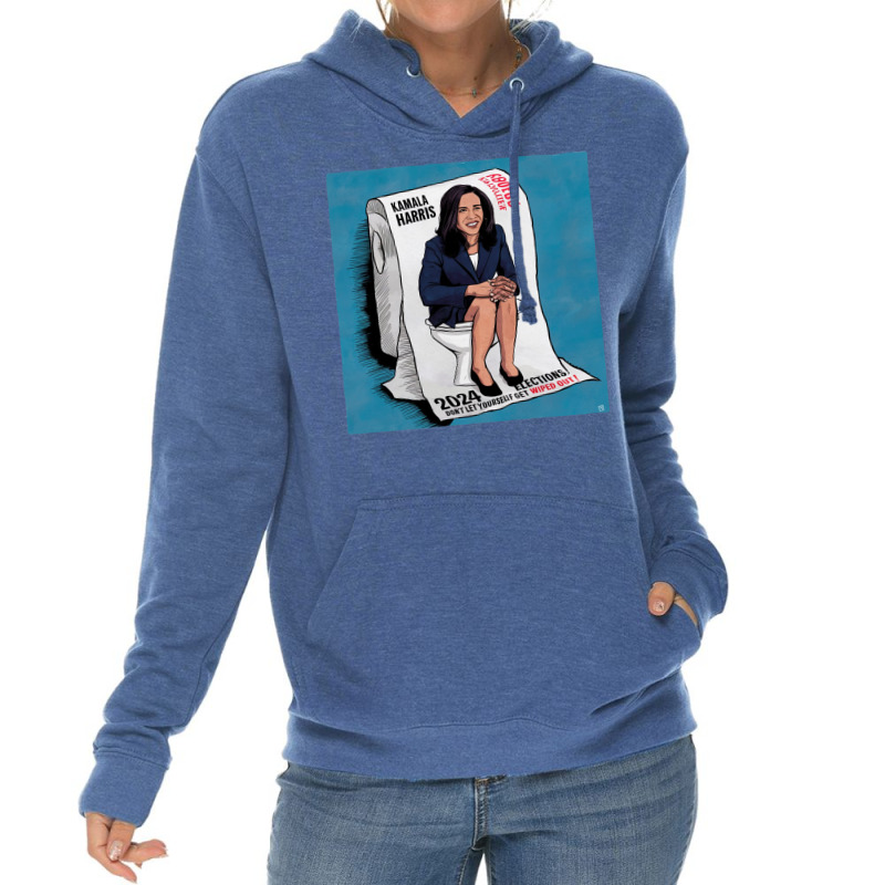 Kamala Harris On Toilet Paper Lightweight Hoodie | Artistshot