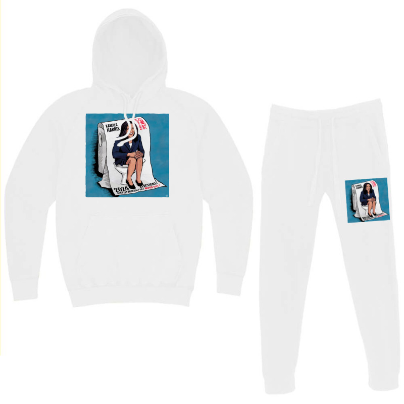 Kamala Harris On Toilet Paper Hoodie & Jogger Set | Artistshot