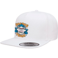 Sharks Team 5 Panel Snapback Cap | Artistshot