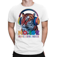 A Tiger Wearing Headphones T-shirt | Artistshot