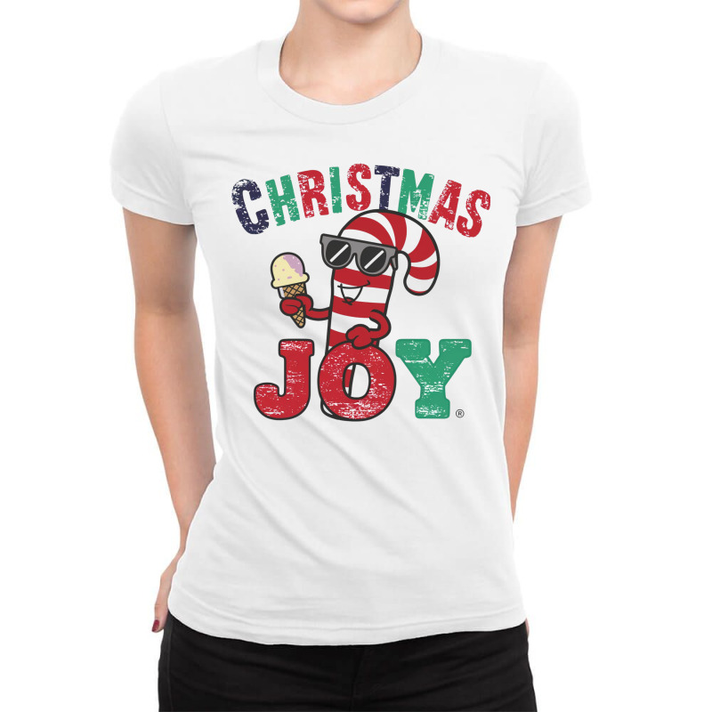 Christmas Joy Ladies Fitted T-Shirt by Donna Schennum | Artistshot