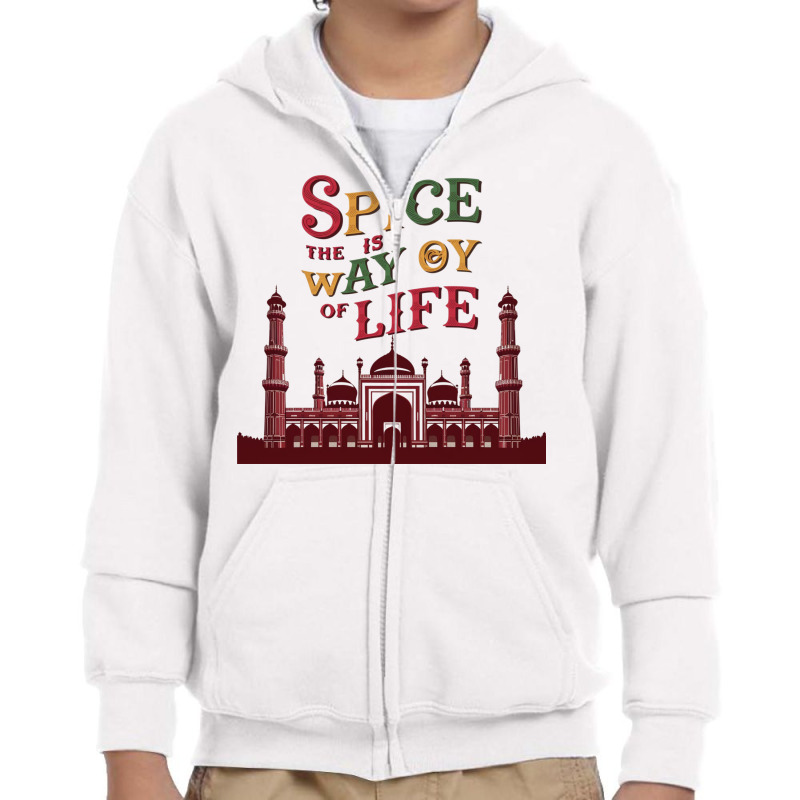 Spice Is The Way Of Life Youth Zipper Hoodie by Donna Schennum | Artistshot