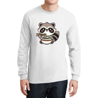 Raccoon Eating Ramen Noodle Long Sleeve Shirts | Artistshot