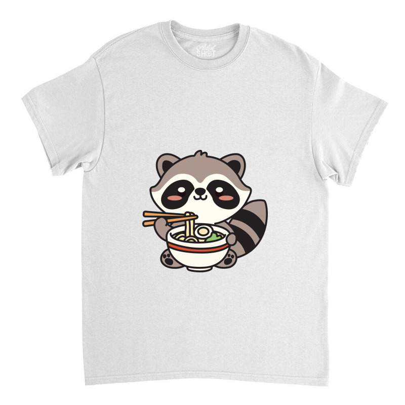 Raccoon Eating Ramen Noodle Classic T-shirt by NQArtist | Artistshot