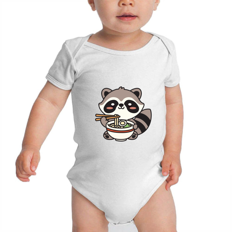 Raccoon Eating Ramen Noodle Baby Bodysuit by NQArtist | Artistshot