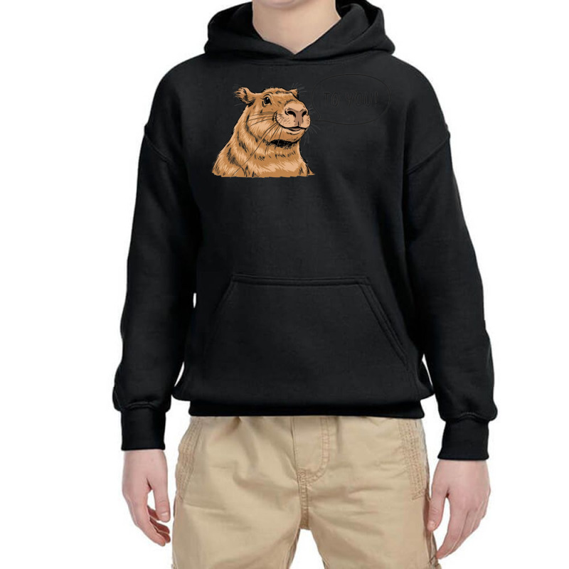 Capybara Saying To You Youth Hoodie by John Nichols | Artistshot