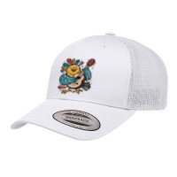 Illustration Bird Playing Biola Retro Trucker Cap | Artistshot