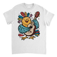 Illustration Bird Playing Biola Classic T-shirt | Artistshot