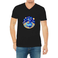 At The Top Of The World V-neck Tee | Artistshot