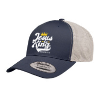 Jesus Is King Revelation 1714 - Christian Religious Bible Characters V Retro Trucker Cap | Artistshot