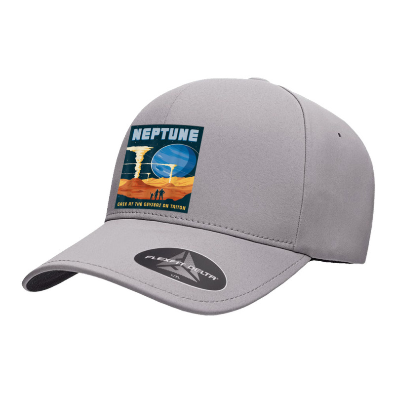 Retro Neptune Gaze At The Geysers On Triton Space Tourism T Shirt Seamless Cap by puawhla | Artistshot