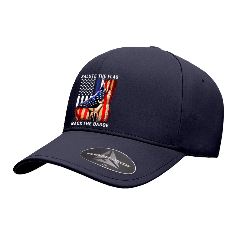 Salute The Flag Back The Badge Seamless Cap by qimanariski | Artistshot