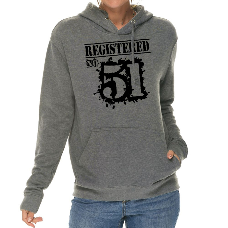 Registered No 51 Lightweight Hoodie | Artistshot