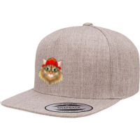 Cat Lover I Fireman Cat I Firefighter Siberian Cat Premium 5 Panel Snapback Cap | Artistshot