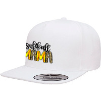 Softball Mama Mom Life Leopard Baseball Mother's Day Boys 5 Panel Snapback Cap | Artistshot