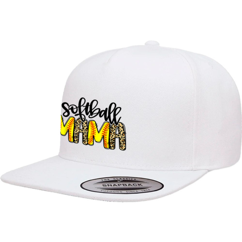 Softball Mama Mom Life Leopard Baseball Mother's Day Boys 5 Panel Snapback Cap | Artistshot