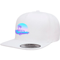 Synthwave T  Shirt Futuristic Car Retro Sunset Synthwave T  Shirt 5 Panel Snapback Cap | Artistshot