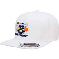 Kids Outer Space 8 Year Old 8th Birthday Party Boys Girls T Shirt 5 Panel Snapback Cap | Artistshot