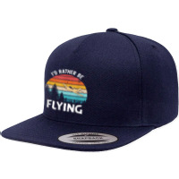 I'd Rather Be Flying Tshirt Aviation Shirt Airplane Pilot T Shirt 5 Panel Snapback Cap | Artistshot