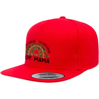 Boy Mama From Son Up To Son Down Rainbow Leopard Mom Camo 5 Panel Snapback Cap | Artistshot