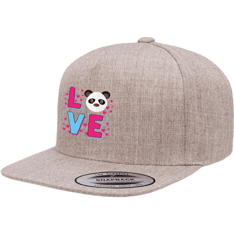 Bear Love Panda Kawaii For Girls Bamboo Mothers Day 495 Polar Panda 5 panel snapback cap by offensejuggler | Artistshot