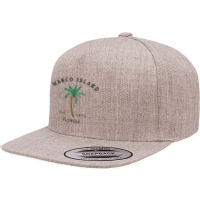 Womens Marco Island Florida Colorful Palm Tree Retro Novelty Art V Nec 5 Panel Snapback Cap | Artistshot