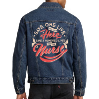 Nurse T  Shirtsave Lives T  Shirt Men Denim Jacket | Artistshot