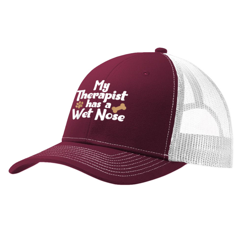 Dog Pet Gifts   My Therapist Has A Wet Nose T Shirt Pa Trucker Cap by men.adam | Artistshot