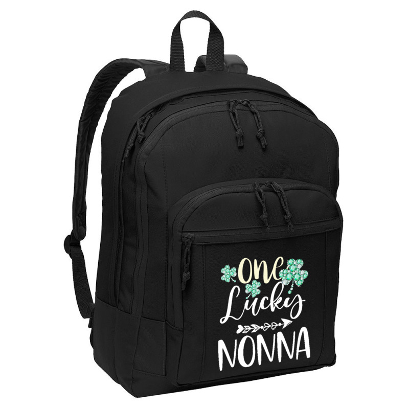 One Lucky Nonna Shamrock T  Shirt One Lucky Nonna Diamond Shamrock Pat Basic Backpack | Artistshot