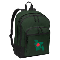 Bangladesh Map Flag Drawing Line Art Basic Backpack | Artistshot