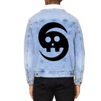 Simple Design Face Skull Unisex Sherpa-lined Denim Jacket | Artistshot