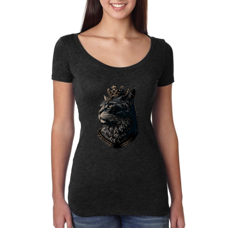 King Cat Women's Triblend Scoop T-shirt by mailson | Artistshot