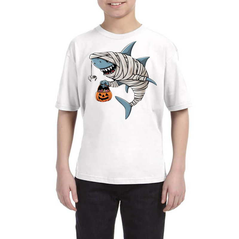 A Mummy Shark Halloween Youth Tee | Artistshot