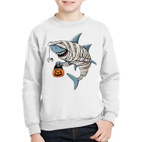 A Mummy Shark Halloween Youth Sweatshirt | Artistshot