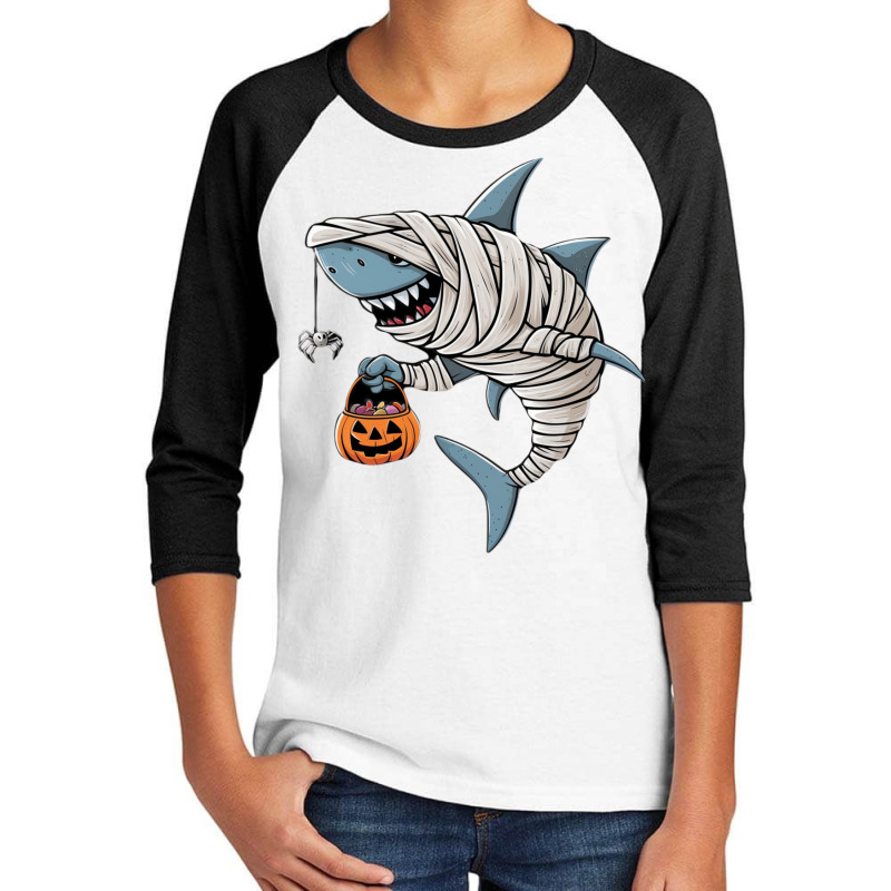 A Mummy Shark Halloween Youth 3/4 Sleeve | Artistshot