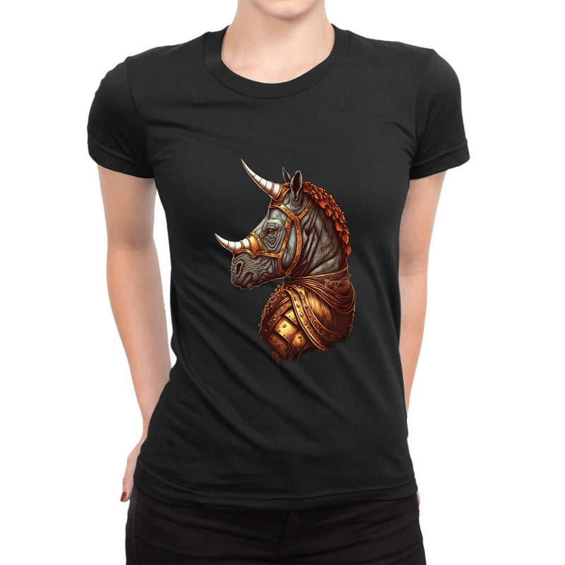 King Rhino Ladies Fitted T-Shirt by mailson | Artistshot