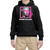 A Woman With Eyes Coveredby A Pink Rectangle Youth Hoodie | Artistshot