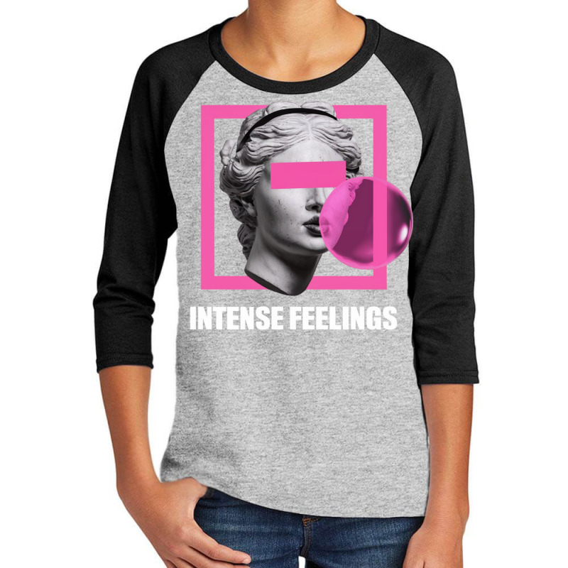 A Woman With Eyes Coveredby A Pink Rectangle Youth 3/4 Sleeve | Artistshot