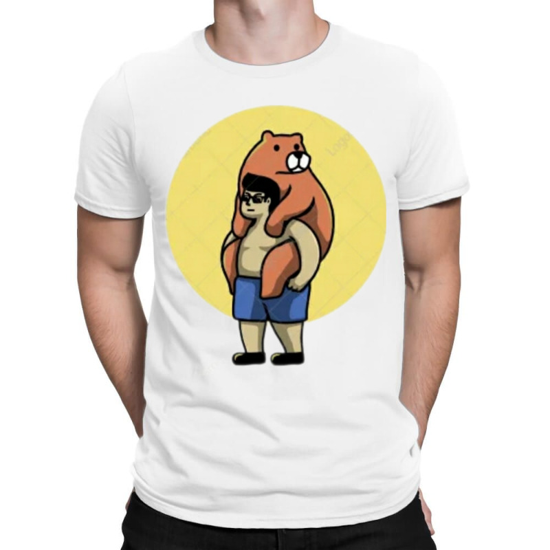 Bear And Man Images T-shirt | Artistshot