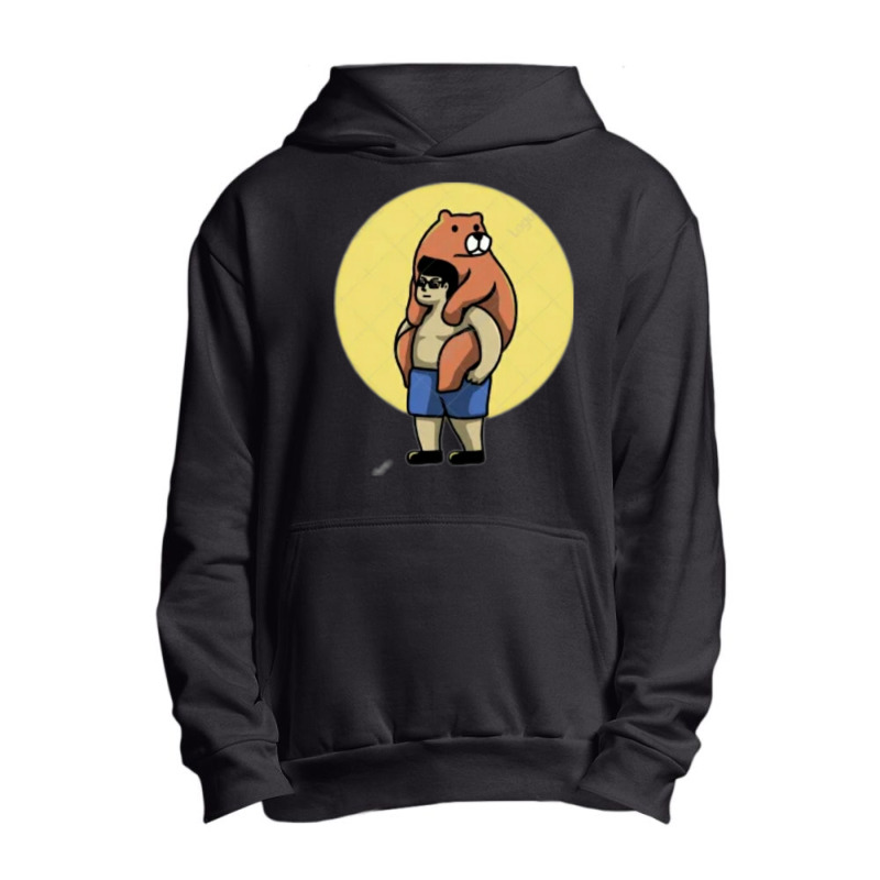 Bear And Man Images Urban Pullover Hoodie | Artistshot