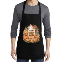 Fueled By Coffee & Pumpkin Spice Medium-length Apron | Artistshot