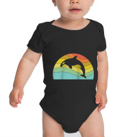 Retro Orca Killer Whale Ocean Sea Vintage Marine Aquatic Raglan Baseba Baby Bodysuit | Artistshot