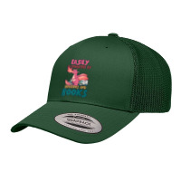 Easily Distracted By Dragon And Books Funny Dragon Designs Gift Men Retro Trucker Cap | Artistshot