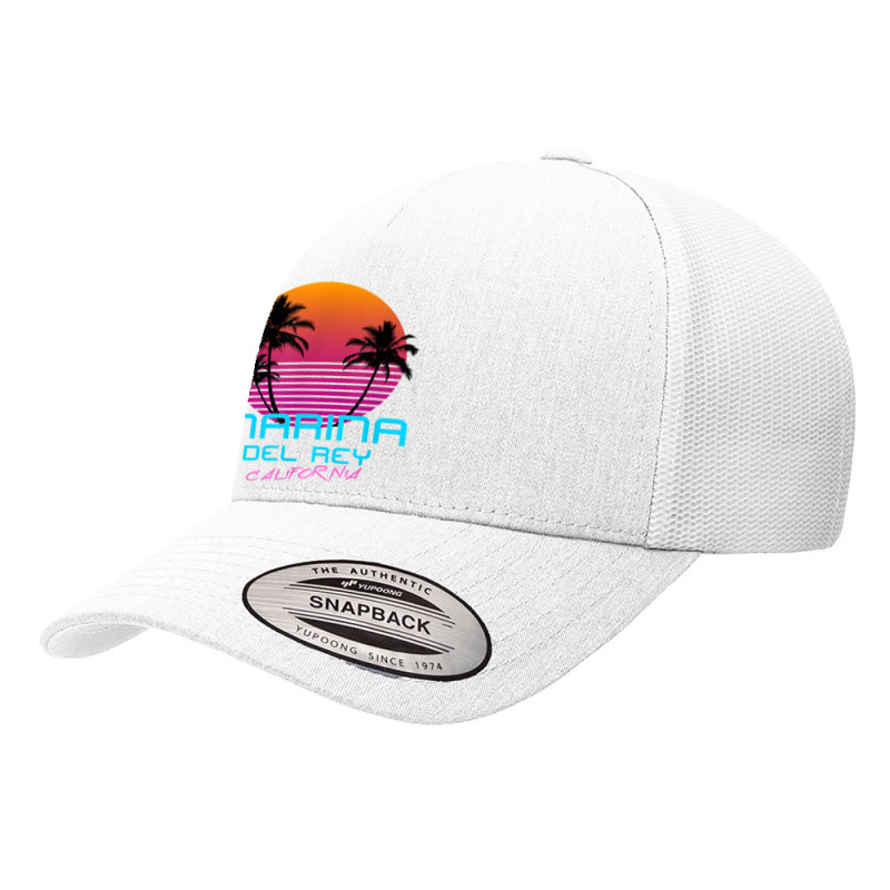 Marina Del Rey California Retro 80s T Shirt Yupoong Trucker Cap by aryanahjerich | Artistshot