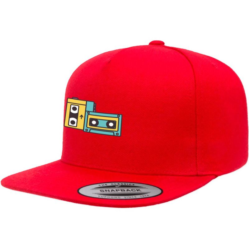 Walkman So Oldschool 5 panel snapback cap by sheawinney | Artistshot